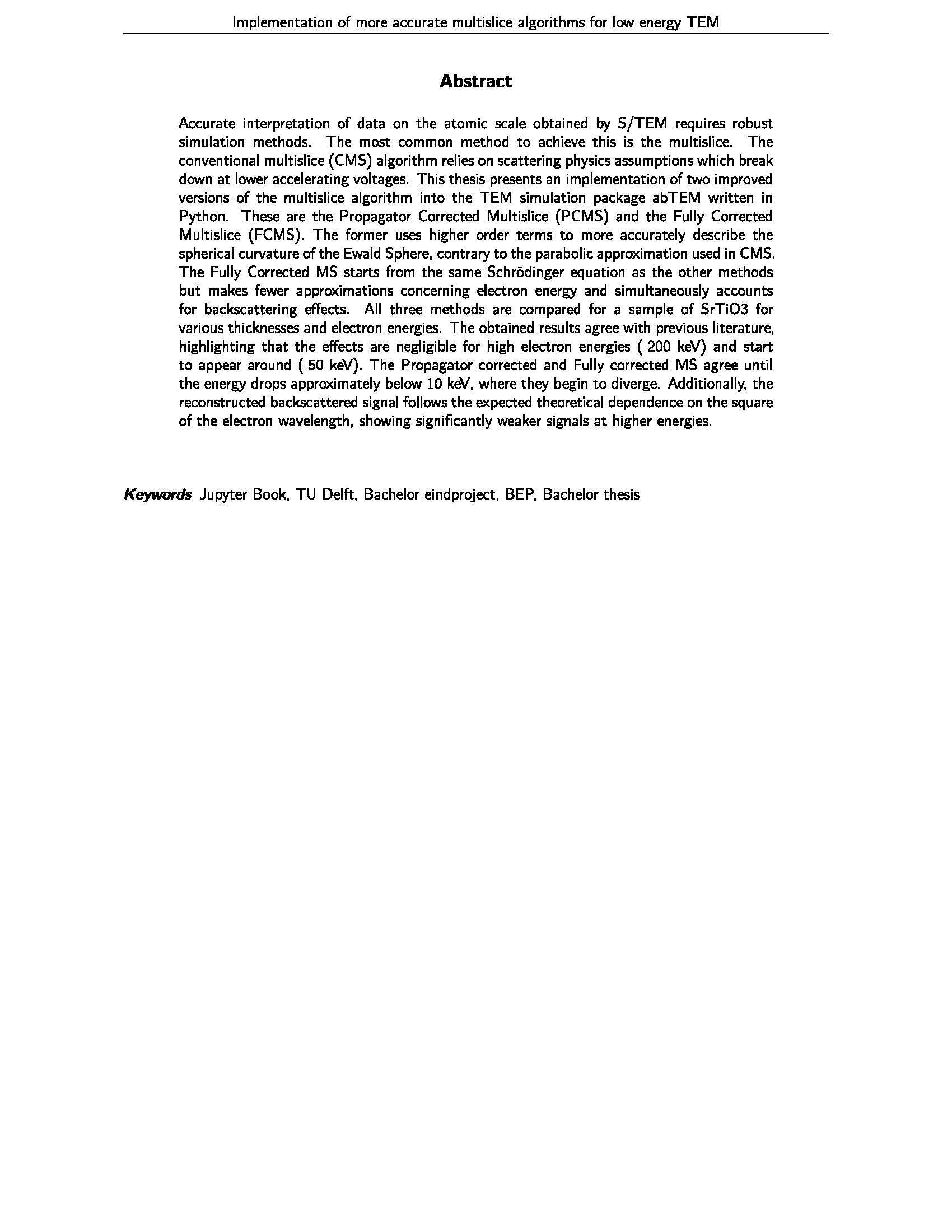 Abstract and keywords